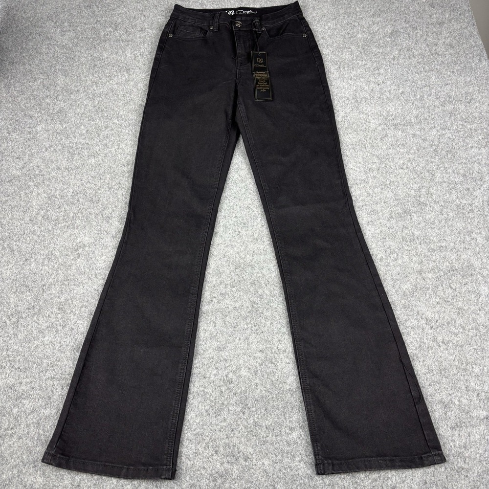 DG2 Jeans Women's 4T Flare Black Stretch Denim Mid Rise New‎ With Tags Trendy